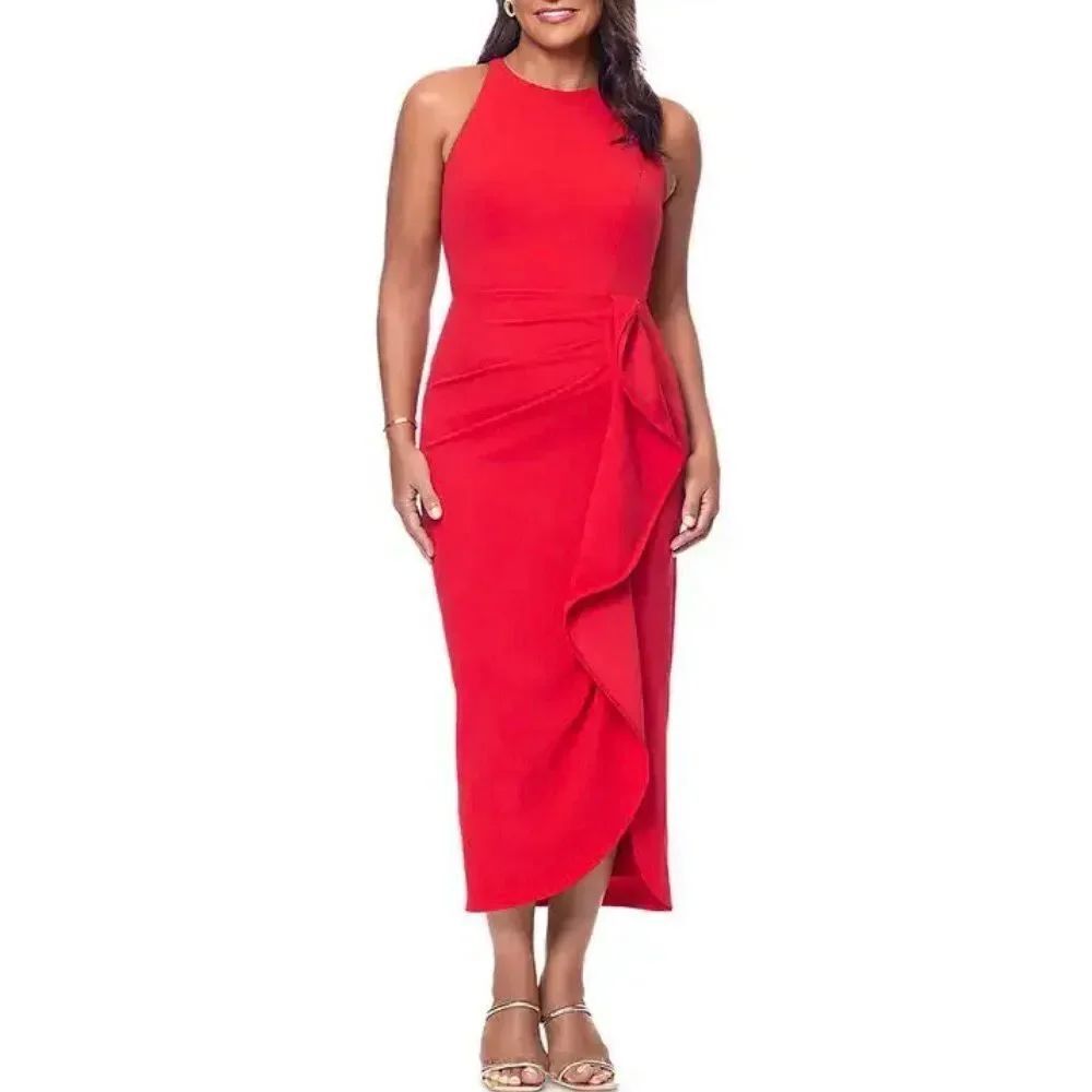 Aqua Scuba Sheath Dress in Red NWT Size 0